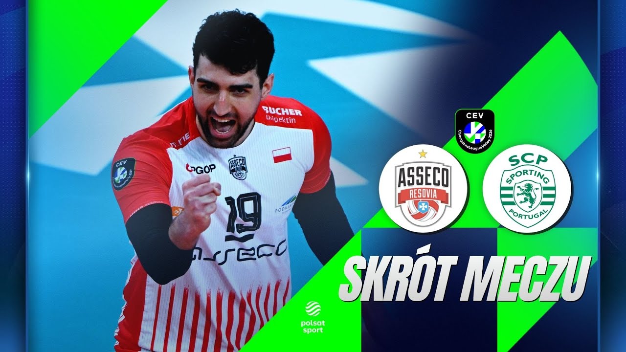 SKRÓT: ASSECO RESOVIA RZESZÓW - SPORTING LIZBONA I LIGA MISTRZÓW