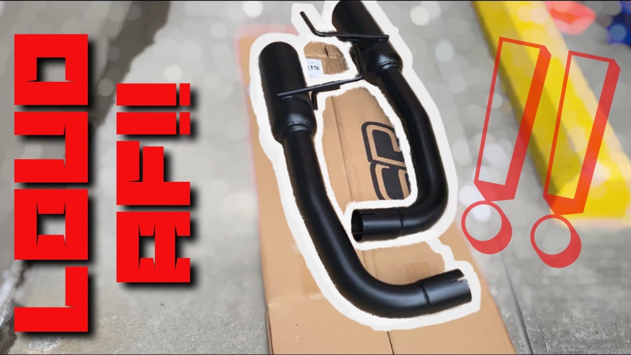 2017 Mustang GT Muffler Delete With SR Performance Exhaust (Black Tips)