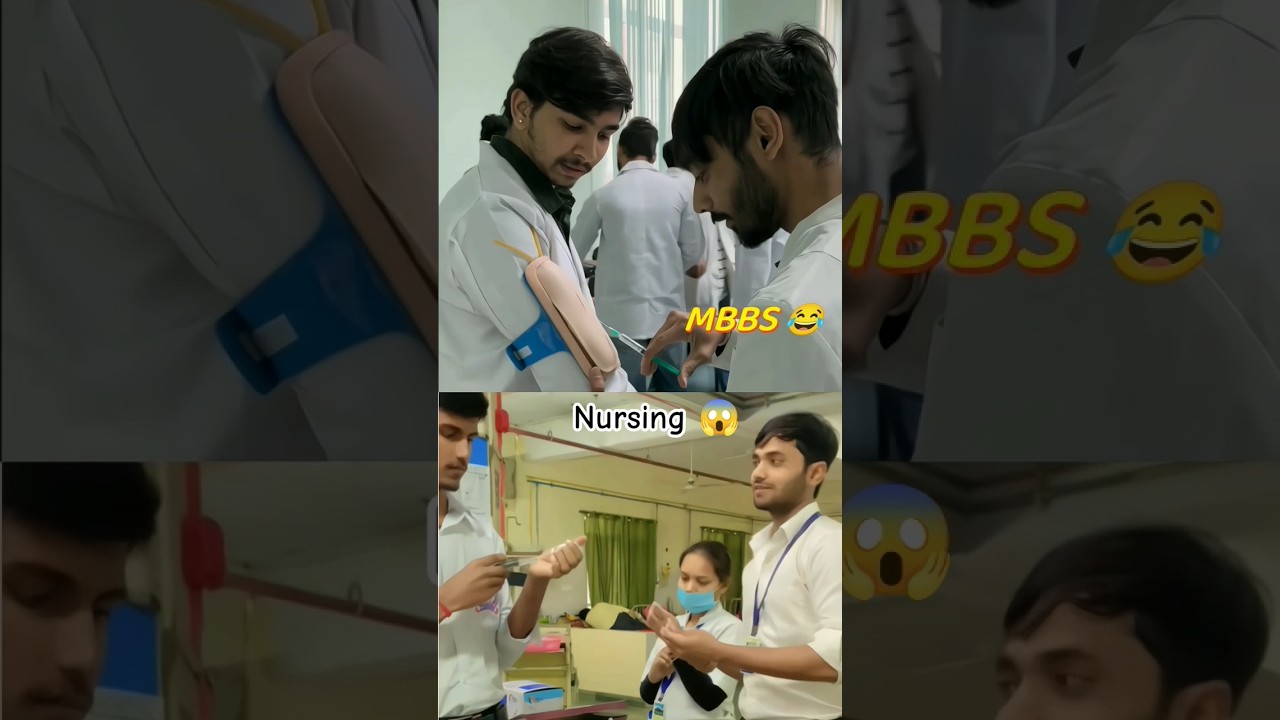 MBBS vs Nursing students life😱 #medicalstudent #nursing#mbbs#shorts #shortsfeed #viralvideo#trending
