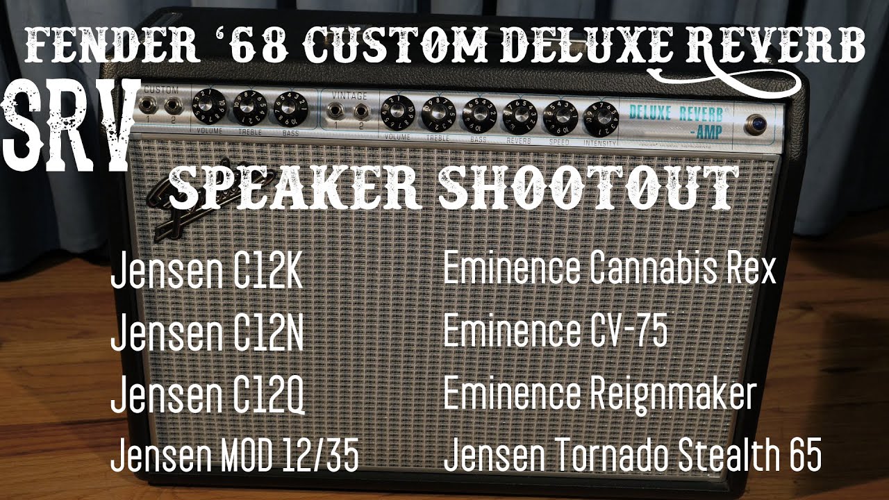 SRV Tone Fender '68 Custom Deluxe Reverb 8 Speaker Shootout Jensen / Eminence