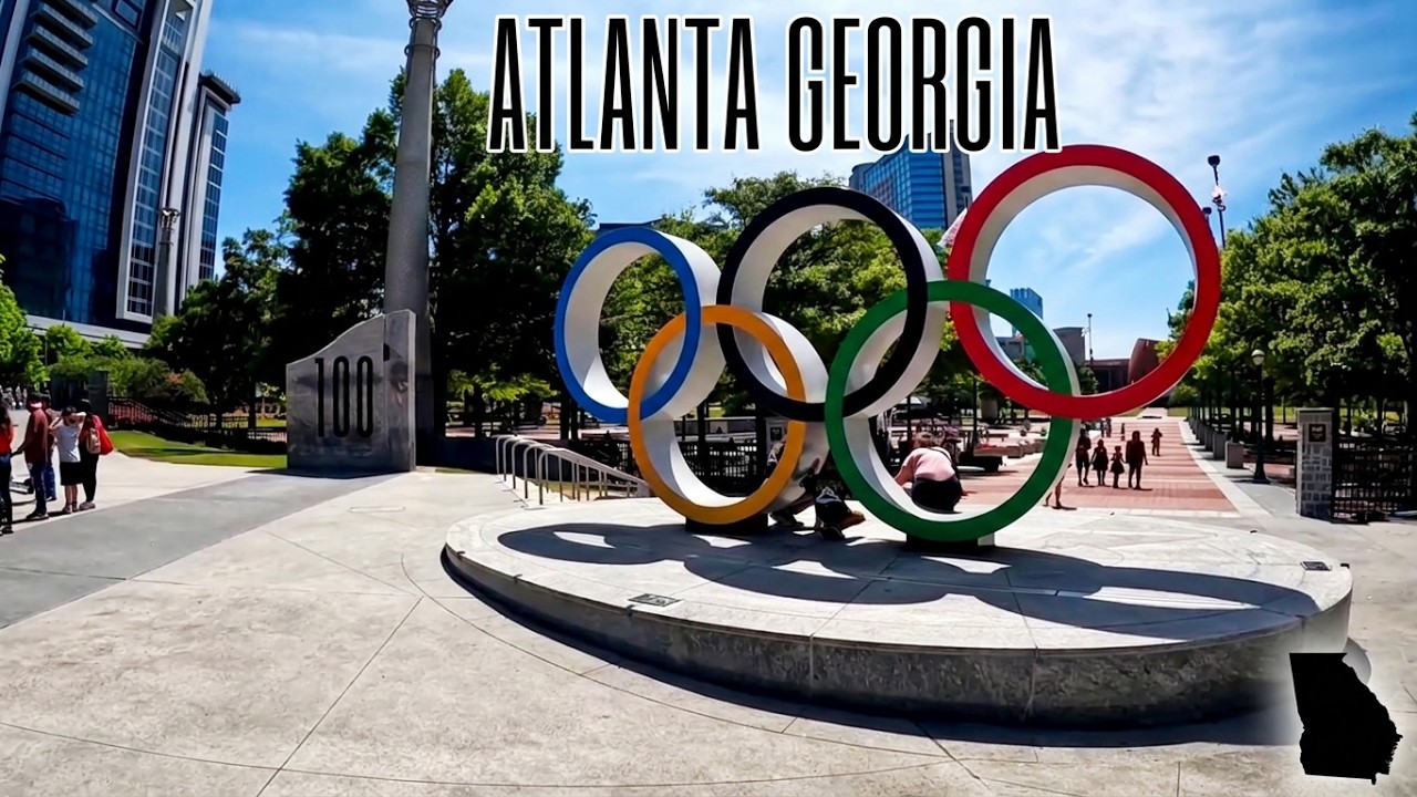 Atlanta, Georgia I Walk Down Peachtree Street I Centennial Olympic Park I ATL Walk Pt. 2 I 4K