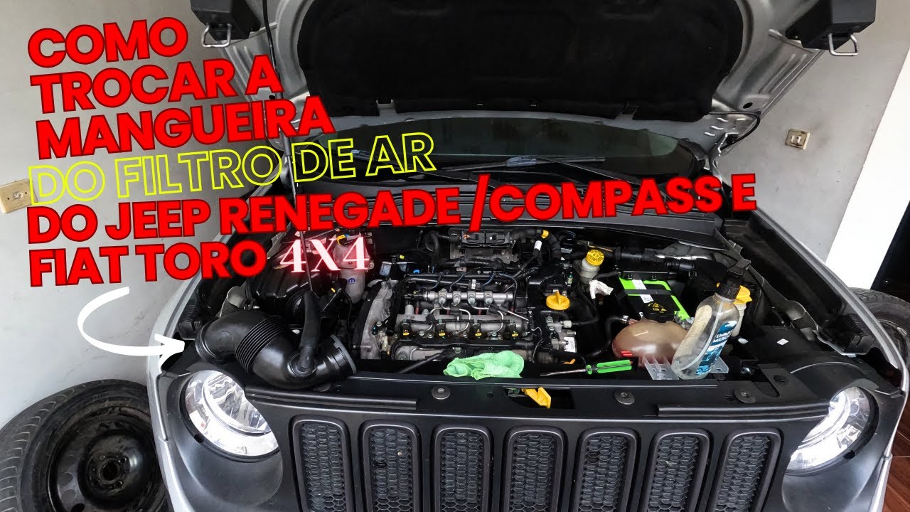 COMO TROCAR A MANGUEIRA DO FILTRO DE AR QUE VAI PARA A TURBINA DO JEEP RENEGADE/COMPASS E FIAT TORO