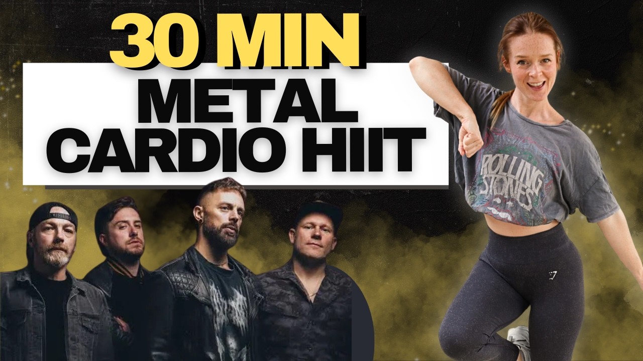 30 MIN METAL CARDIO | 3000+ Steps without Jumping | Super Fun & Sweaty, No Repeat, No Equipment