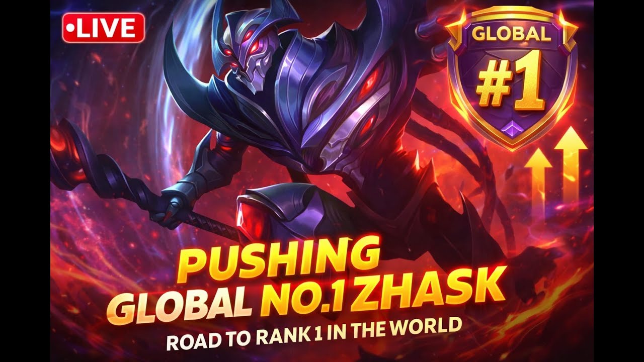 Pushing Global No.1 Zhask 🔥 | Live MOBA 5v5 Rank Gameplay | New Channel