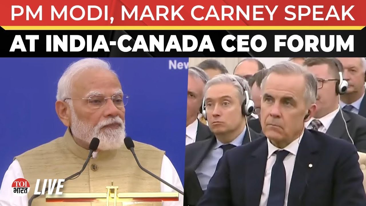 LIVE: PM Modi, Mark Carney Attend India-Canada CEO's Forum At Bharat Mandapam, Delhi
