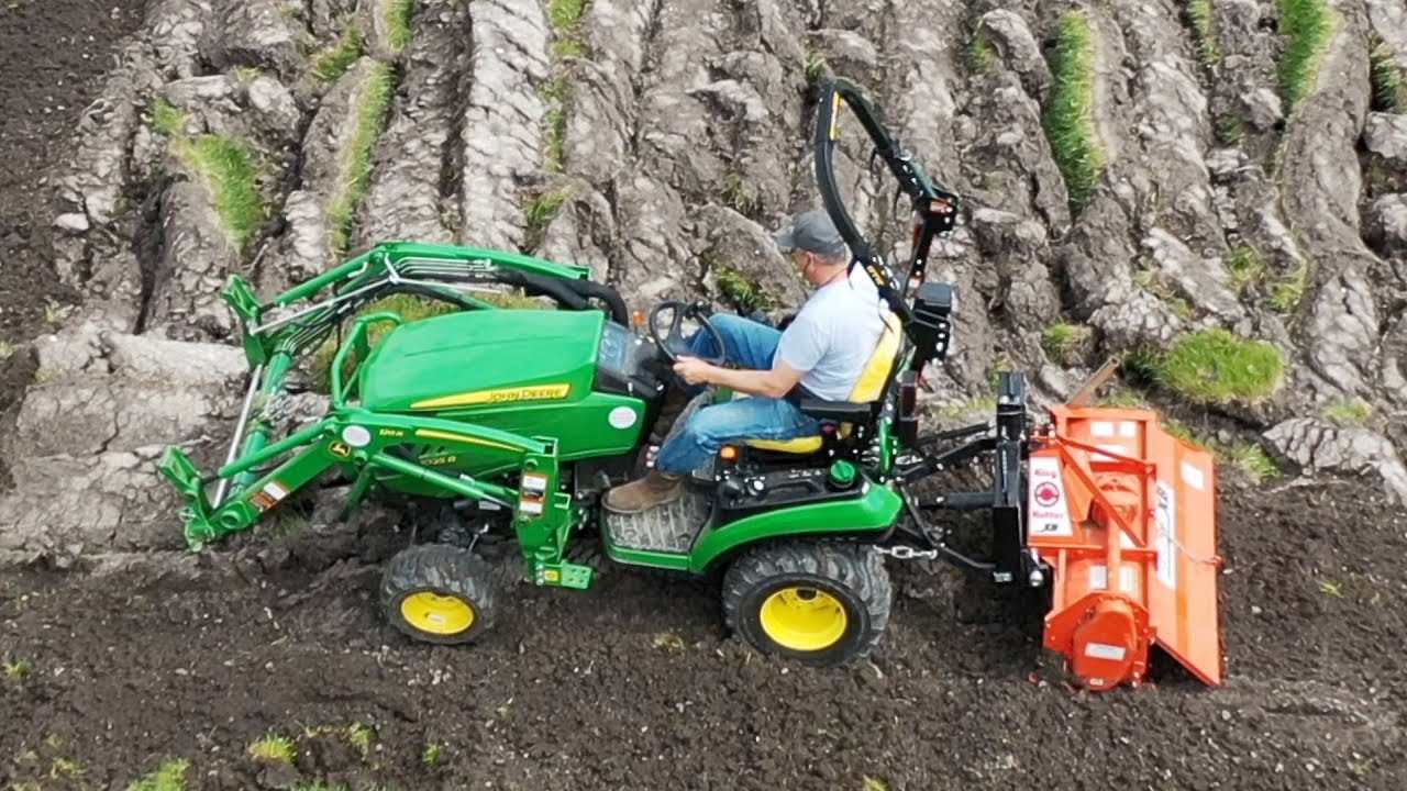 First Drone Trial - Tilling Garden After Plowing