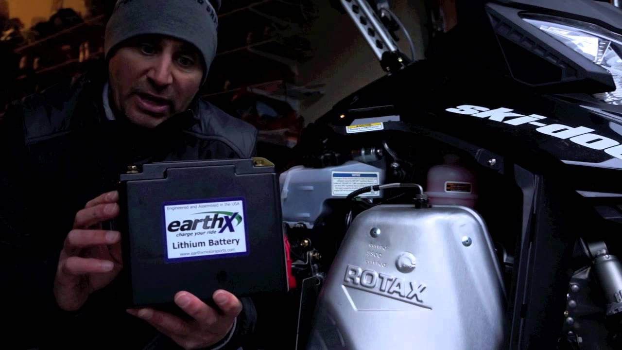 www.EarthxMotorsports.com - Earthx Snowmobile Lithium Batteries for E-start!