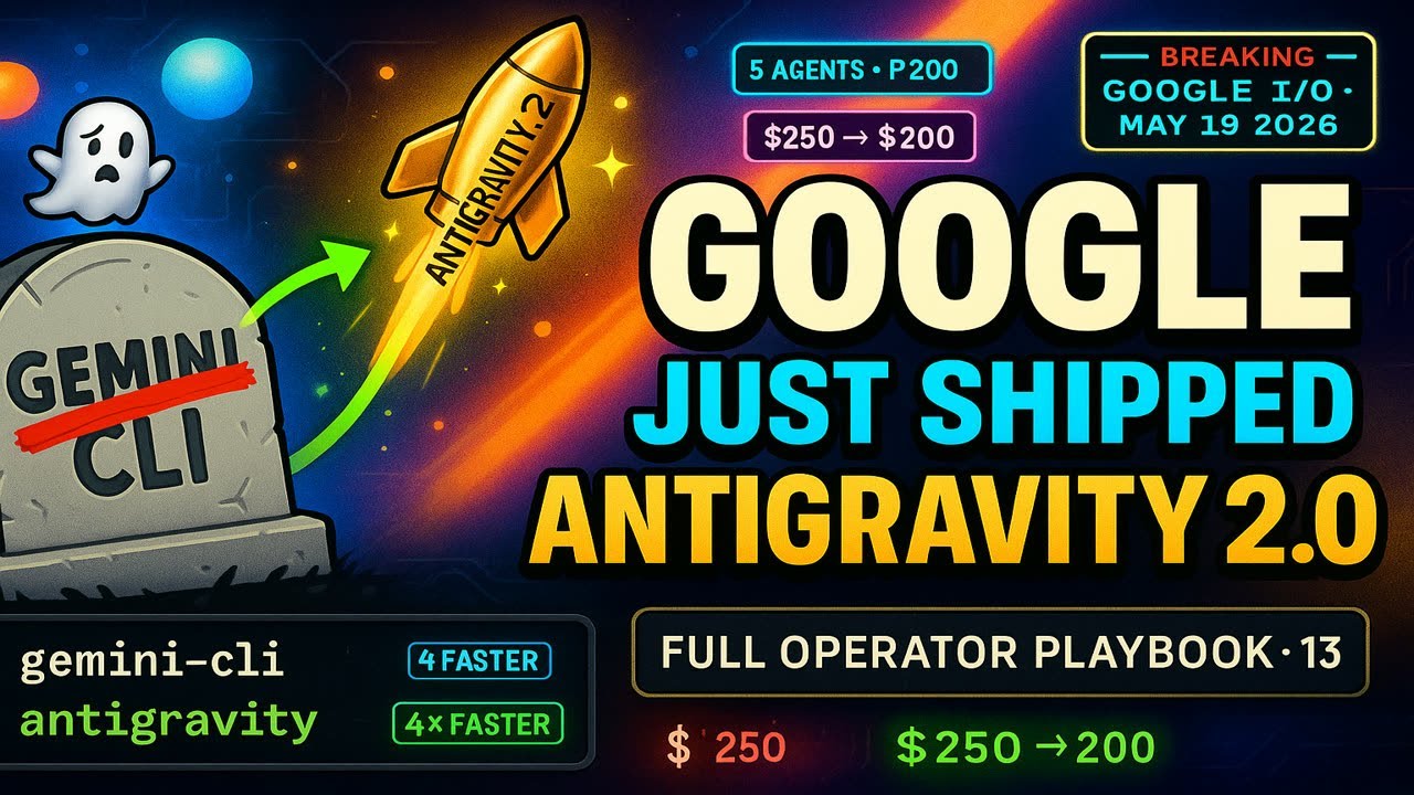 I Read Every Google Antigravity 2.0 Doc So You Don't Have To (13-Min Operator Playbook)
