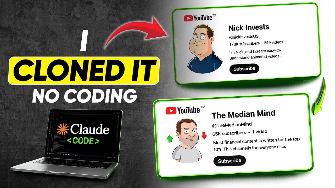 Sklonowałem kanał YouTube za pomocą Claude Code | Bez kodowania | Pełny samouczek