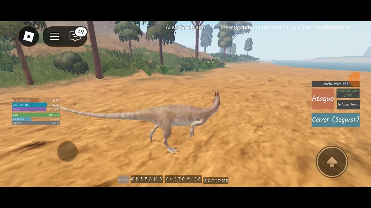 DINOSAOUROS NO ROBLOX BORA LA