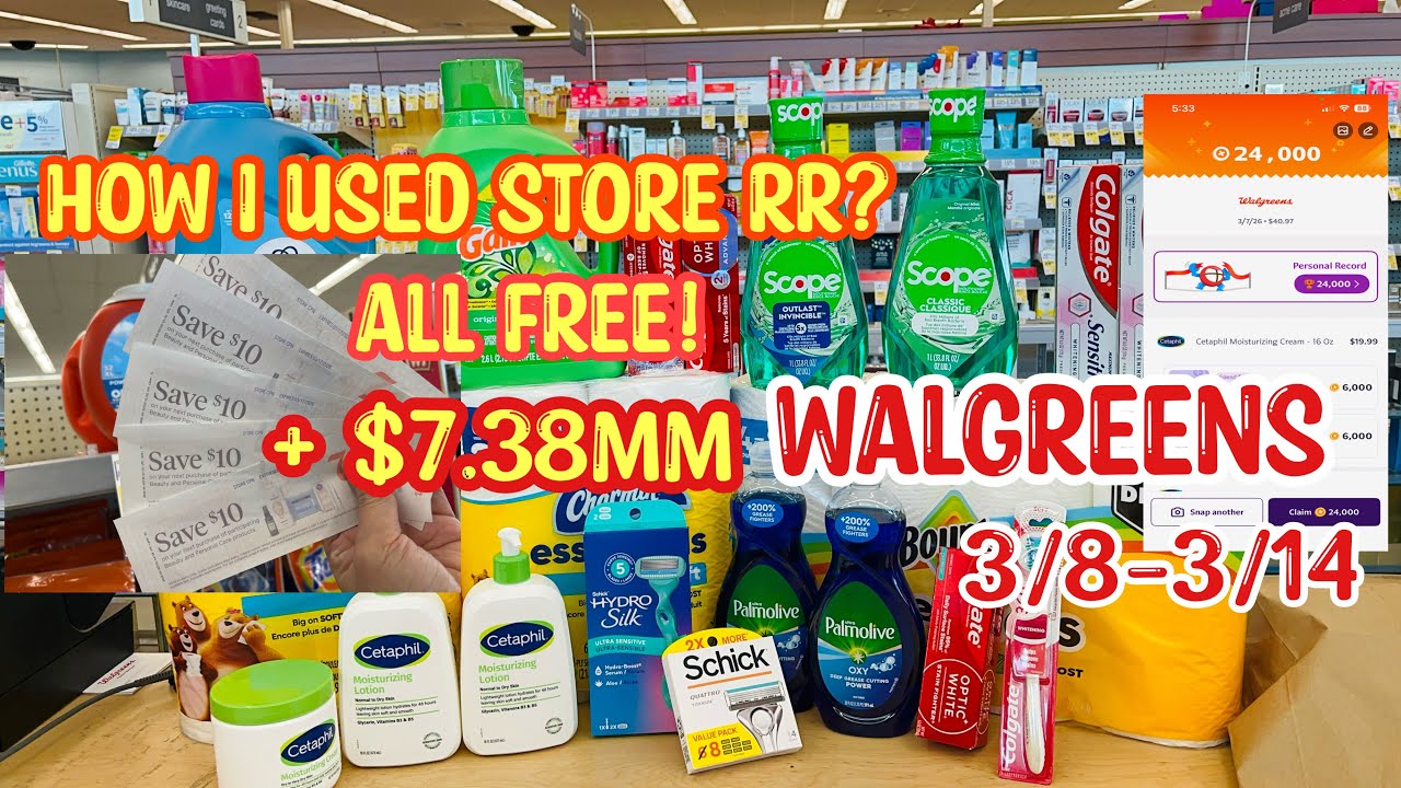 Покупки с купонами в Walgreens || 8-14 марта || Как использовать скидочный купон Store RR при тра...