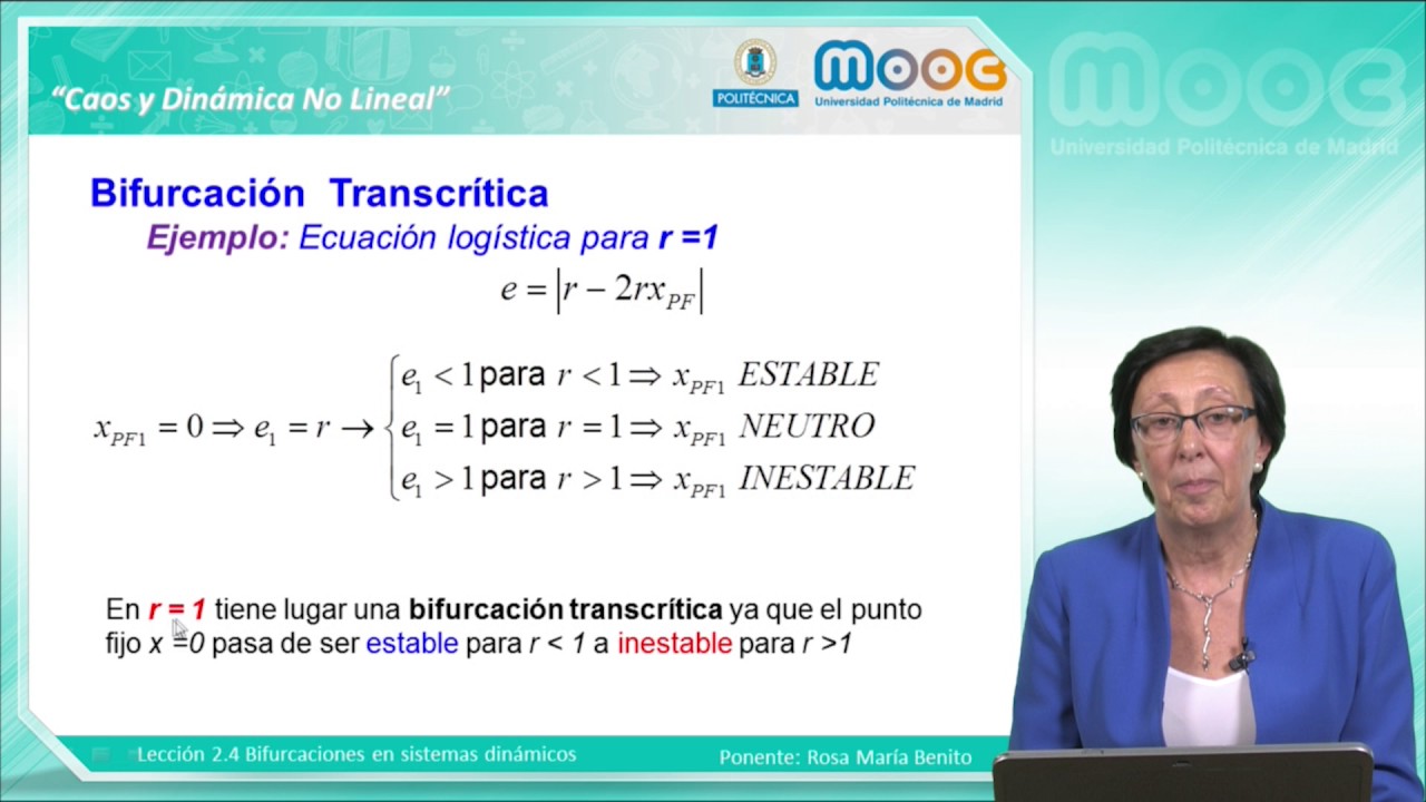 MOOC Caos 2.4: Bifurcaciones de sistema dinámicos