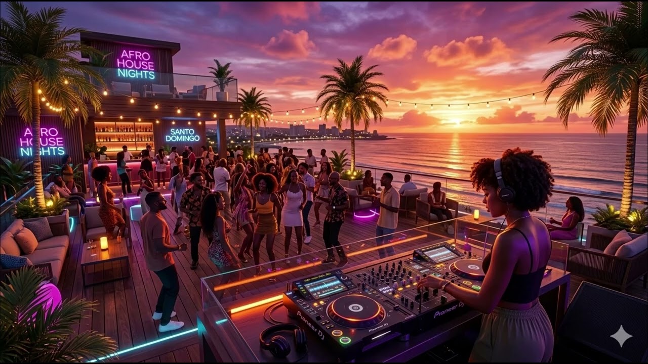Afro House Beach Mix 🌴 Santo Domingo Sunset | Deep Caribbean House