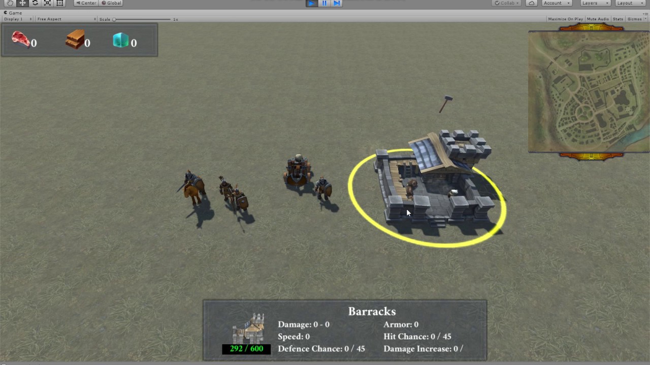 RTS Unit Selection, UI and Building
