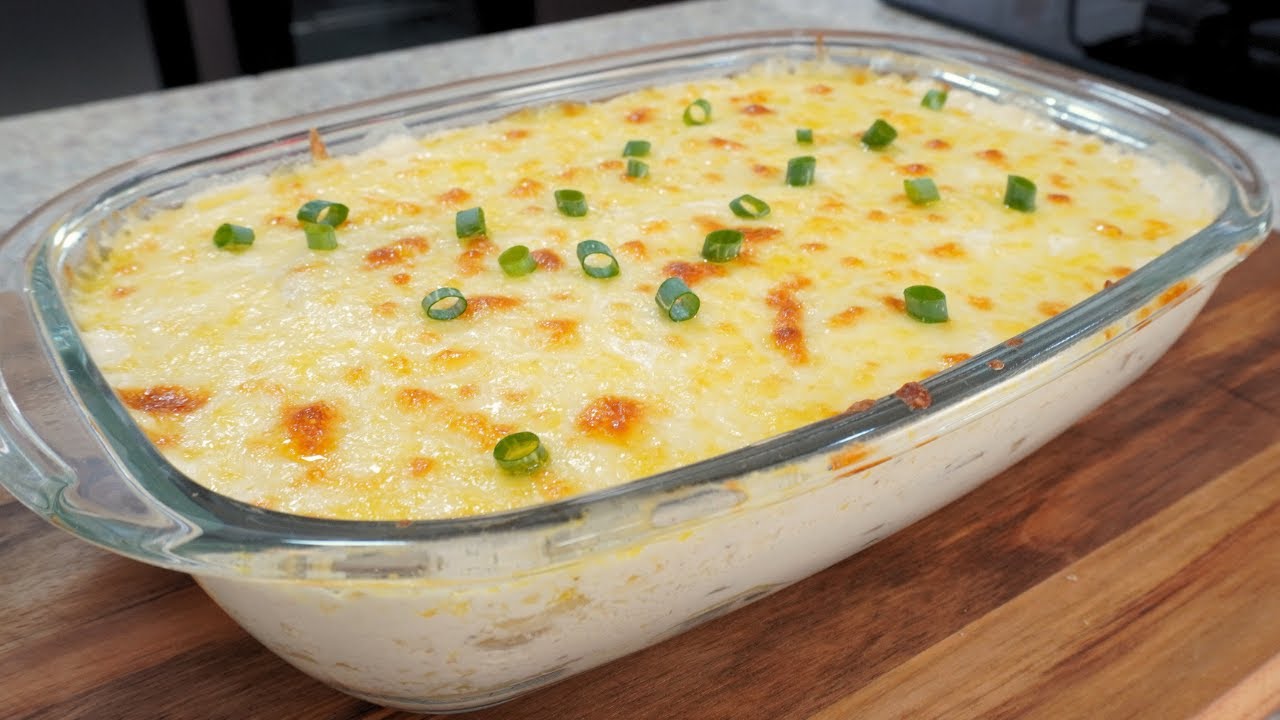 BATATA GRATINADA COM MOLHO BRANCO - Rápido e Muito Fácil