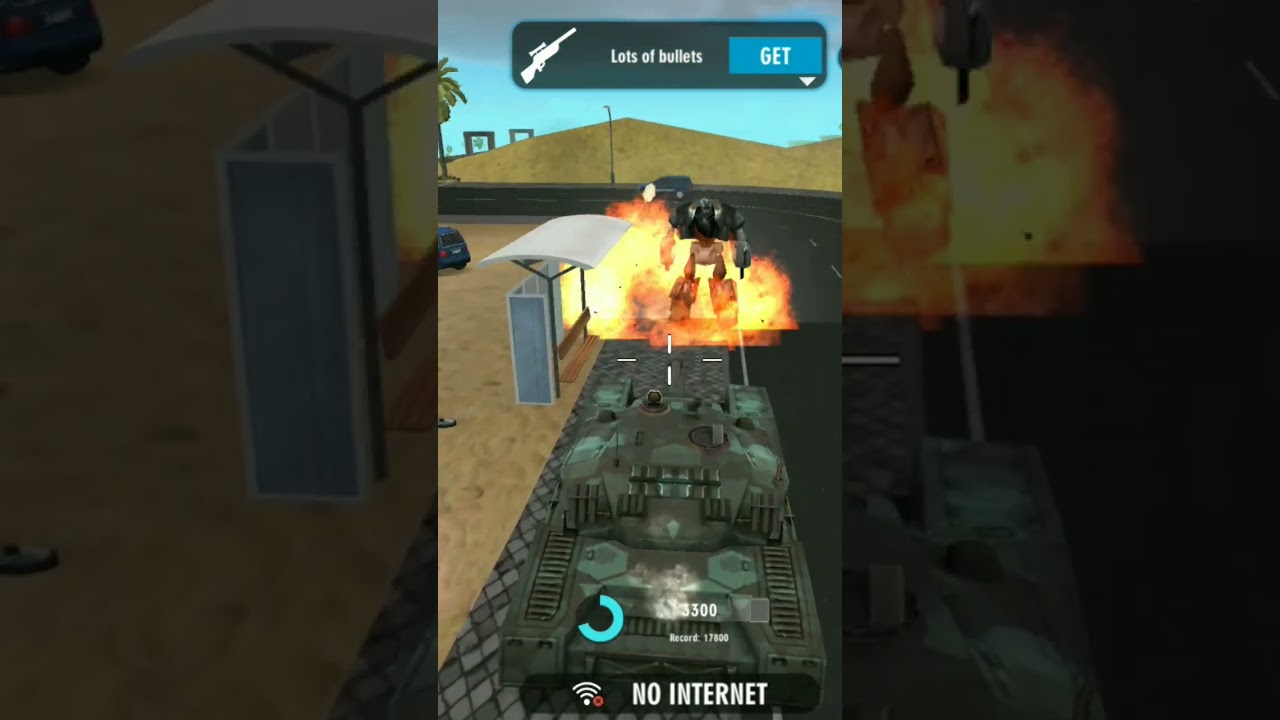 Real Gangster Crime(US Army Tank Fight  with Car Robot 