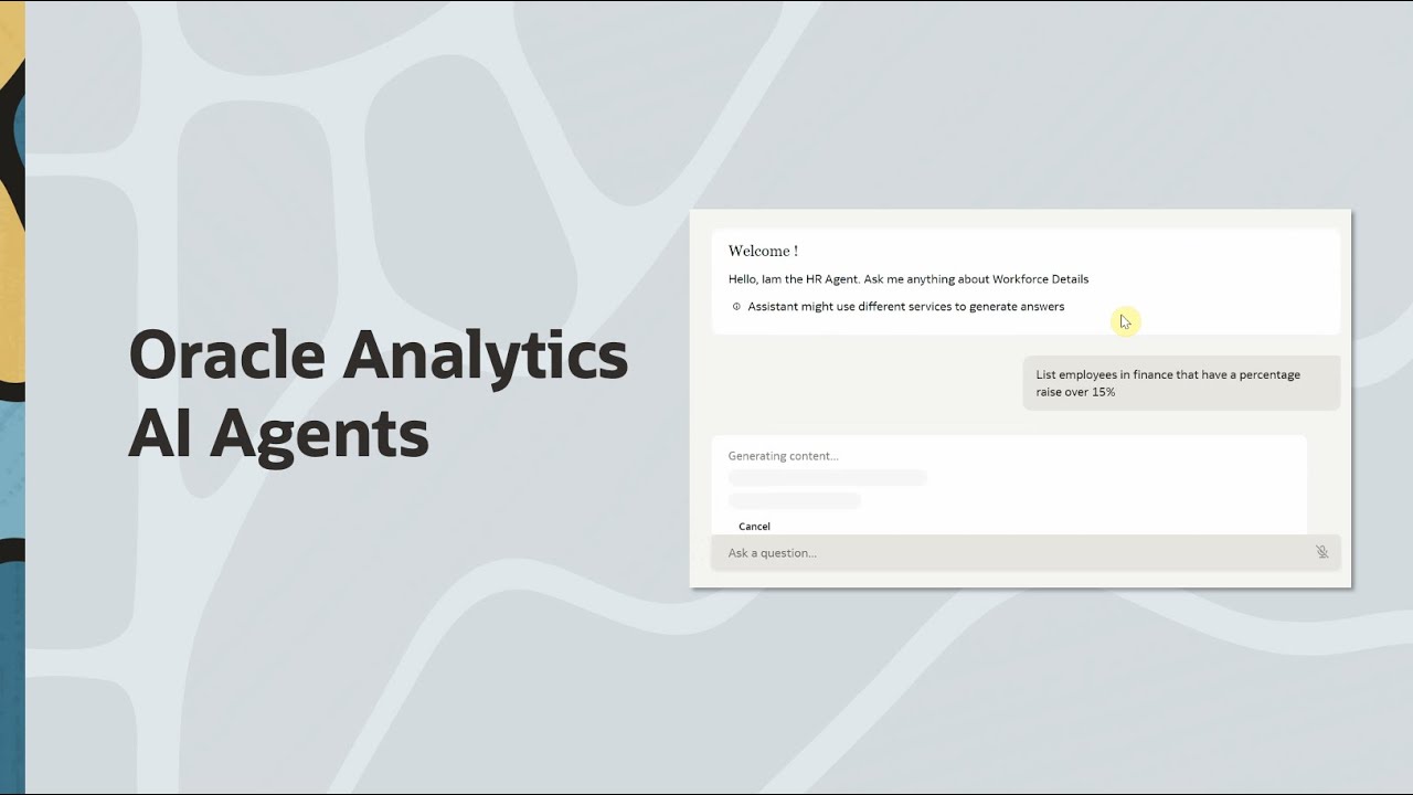 Агенты искусственного интеллекта Oracle Analytics