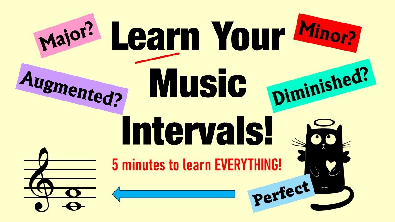 Learn all music intervals in less than 5 minutes! Major, minor, augmented, diminished and perfect!