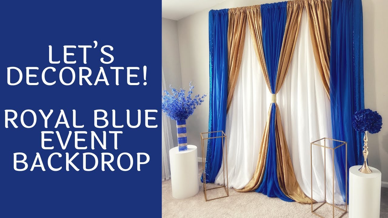 Elegant Royal Blue Wedding Backdrop | Quick DIY Setup