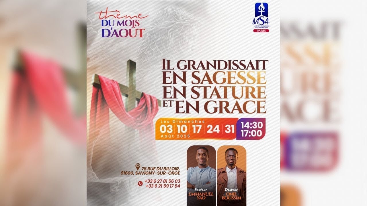 Il grandissait en sagesse, en stature et en grâce (Onil B.)