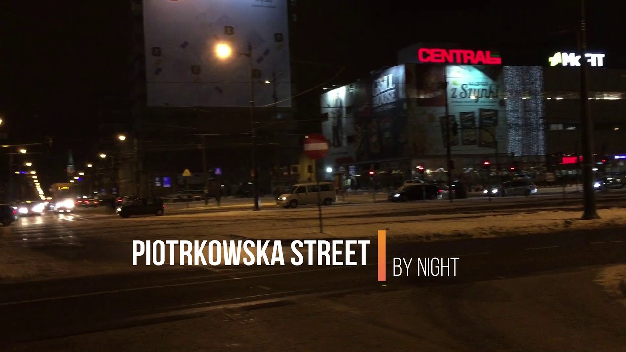 Image movie about Ł&oacute;dź by night