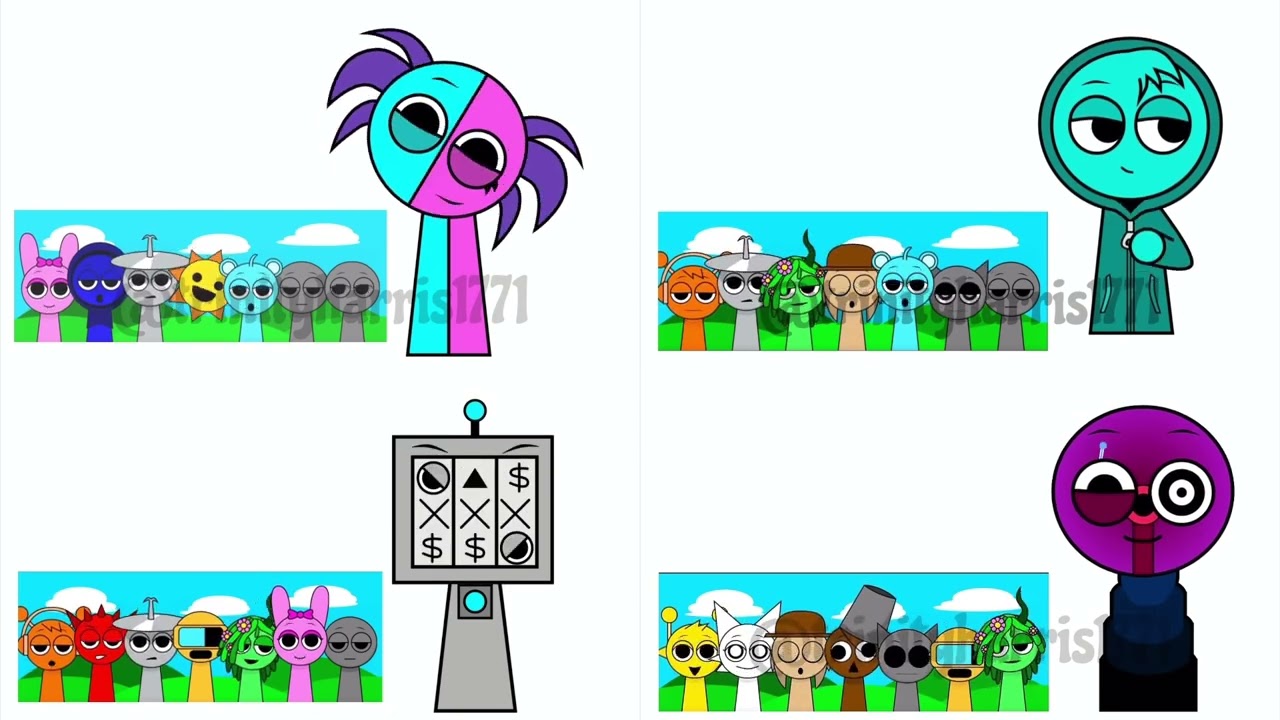 Trinity’s Sprunki OC Quadparison 1