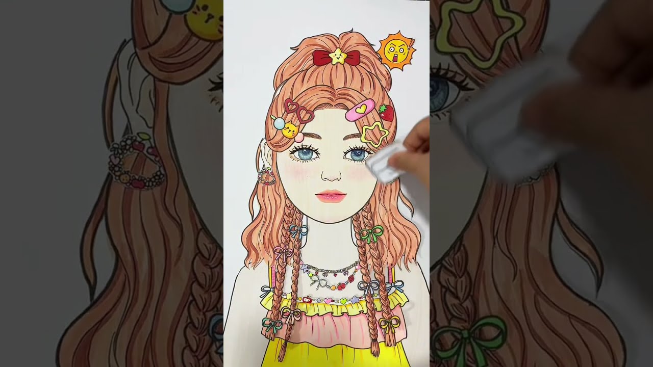 Paper ASMR | Greasy girl transformed into cute and adorable girl