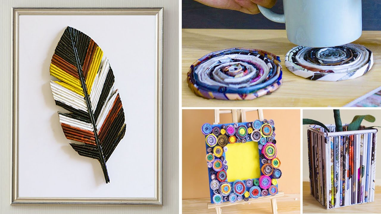 4 Ways To Recycled Magazine Crafts ideas | Recycling Paper | How to Recycled Old Magazine