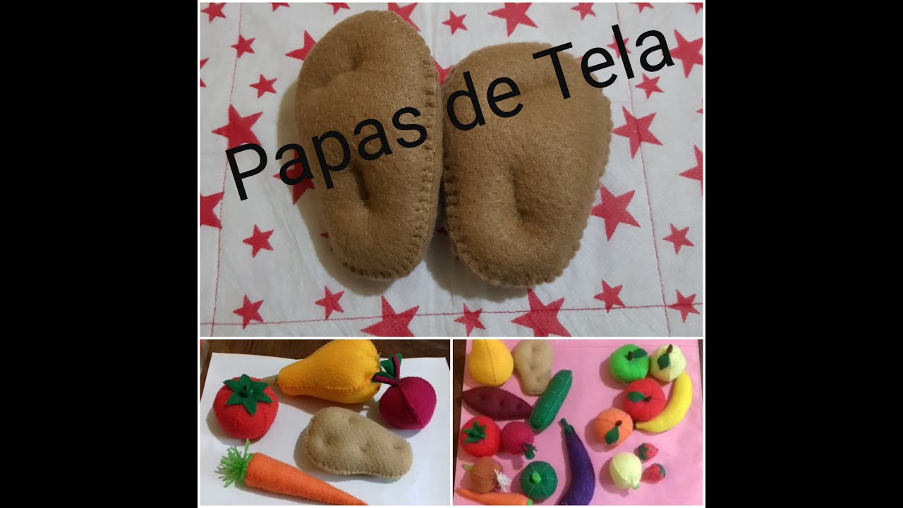 Como Hacer Papas de Tela (Fieltro) Verduras de Tela (Fieltro)
