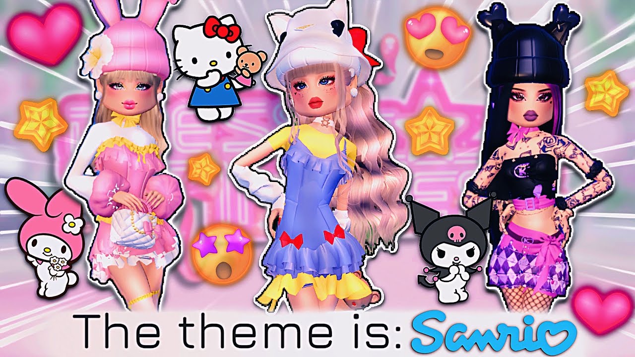 Воссоздание персонажей Sanrio в обновлении «Одевайся, чтобы впечатлить»! ROBLOX Hello Kitty, My M...