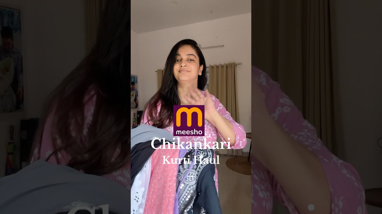 Meesho Chikankari kurti haul  #shorts #meesho #youtubeshorts