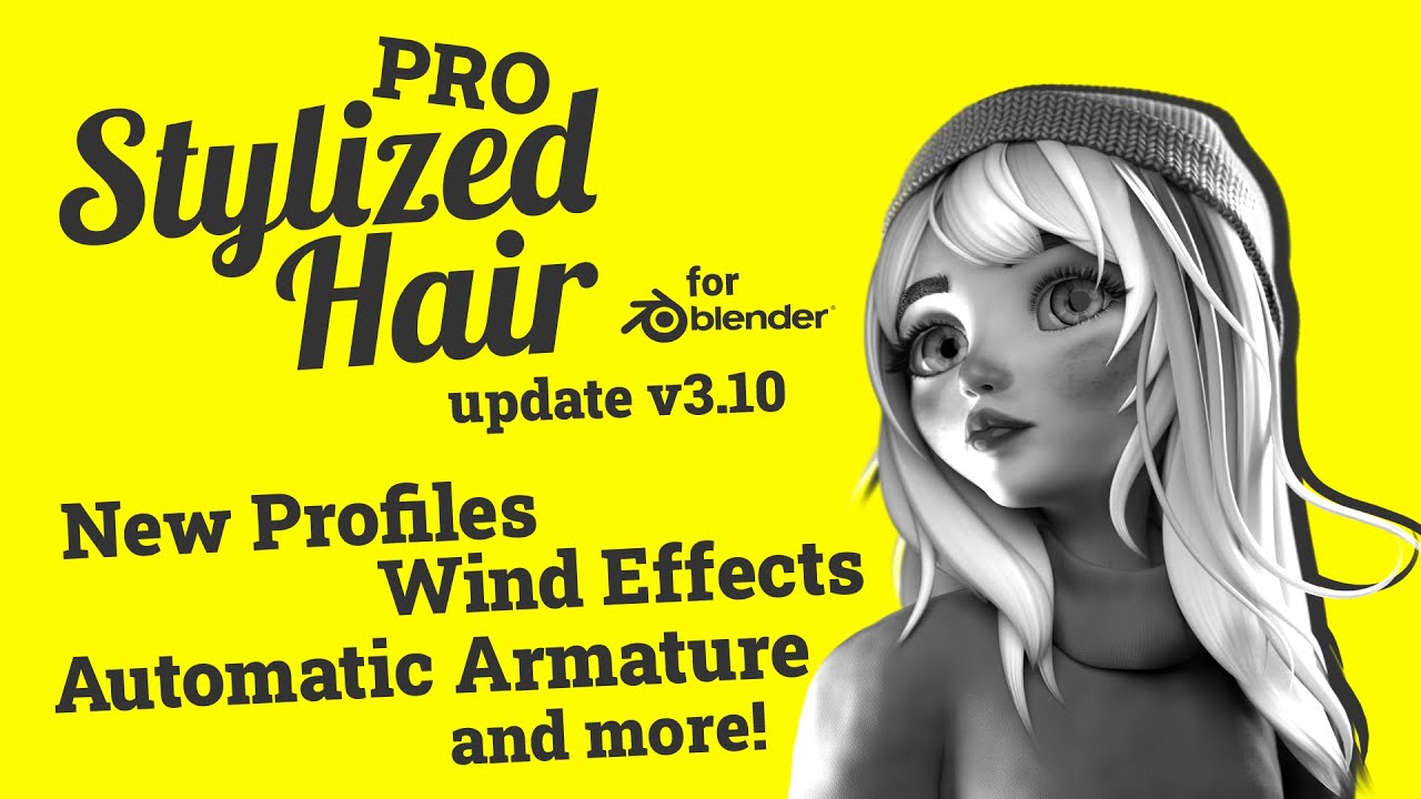 Stylized Hair PRO v3.10 - Blender Add-on Update