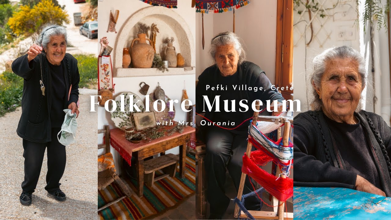 Discovering the Folklore Museum of Pefki village, Crete with Mrs. Ourania