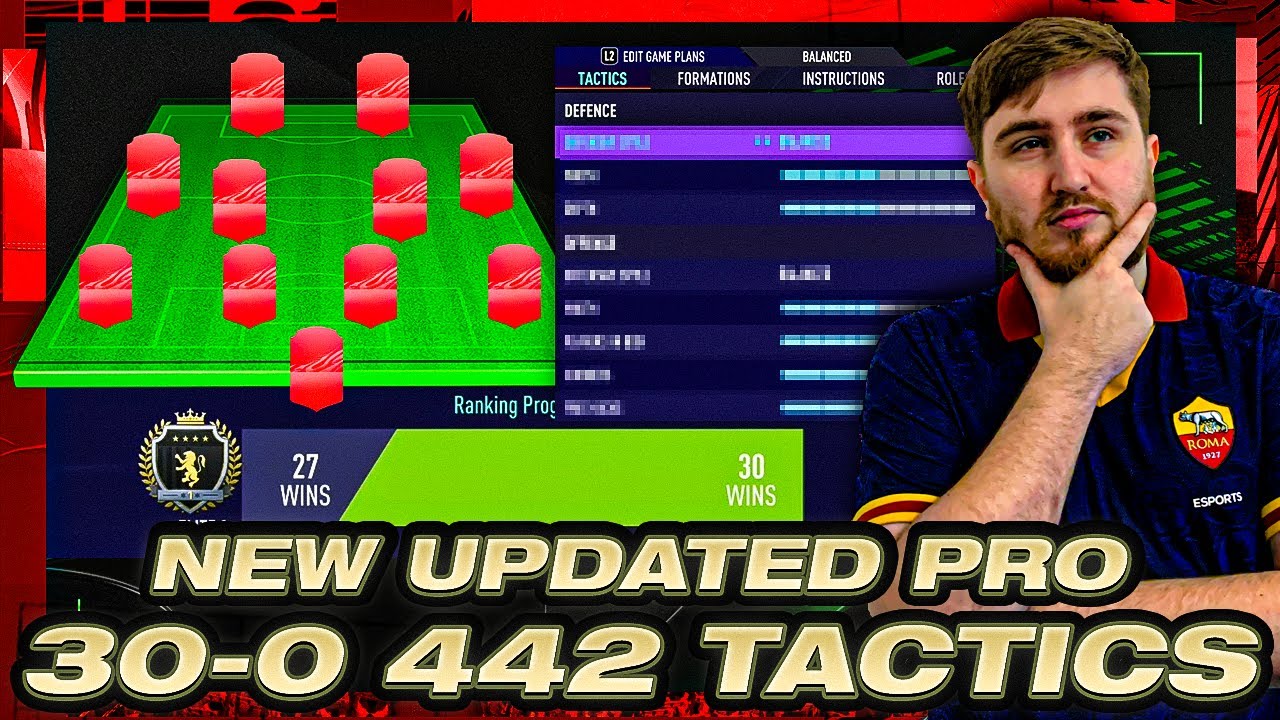 30-0 UPDATED 442 PRO TACTICS! ATTACKING TACTIC TO GET YOU MORE WINS IN FUT CHAMPS! COMPLETE GAMEPLAN