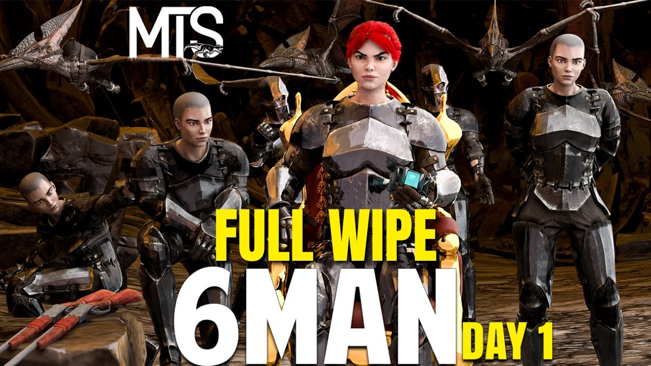 [FULL WIPE] HOW A 6MAN STARTS DAY 1 ON MTS - MTS 6MAN - ARK: Survival Evolved
