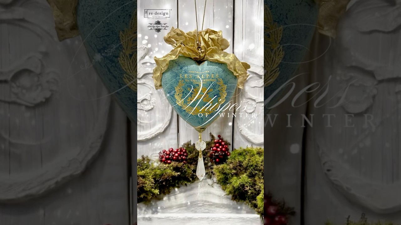 Vintage Ornament Makeover with H2O Transfers By Redesign | Gilded Christmas DIY