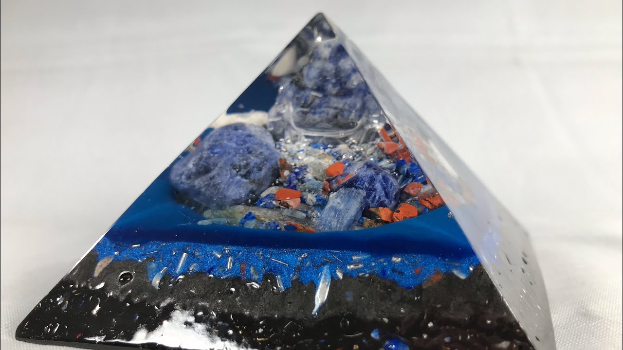 Sodalite Buddha Orgone Pyramid