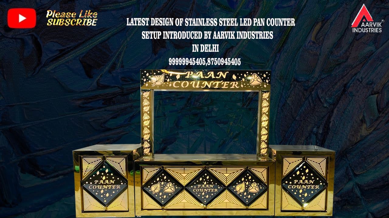 LATEST DESIGN OF STAINLESS STEEL LED PAN COUNTER SETUP INTRODUCED BY AARVIK INDUSTRIES IN DELHI