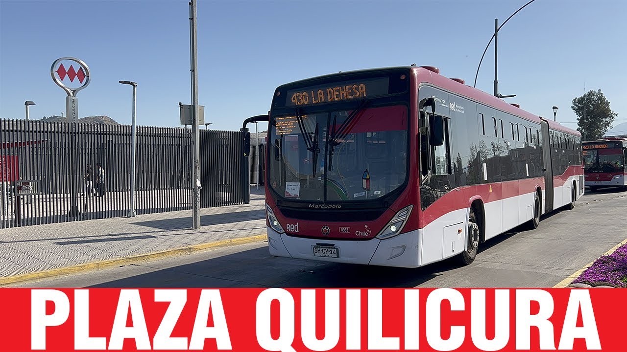 Movimiento de Buses Red en Metro Plaza Quilicura