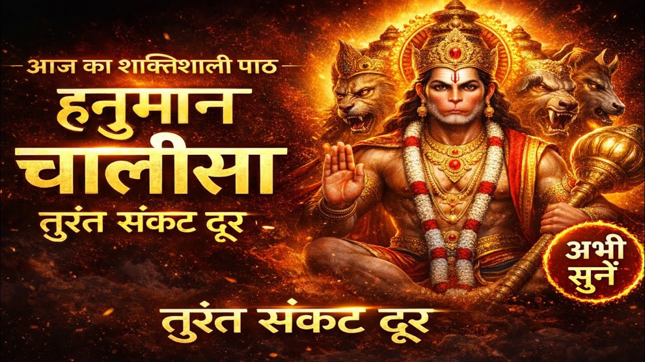 आज रात सोने से पहले सुन लो हनुमान चालीसा, जो होगा वो सोच भी नहीं सकते 🚩 #trending🙏💐