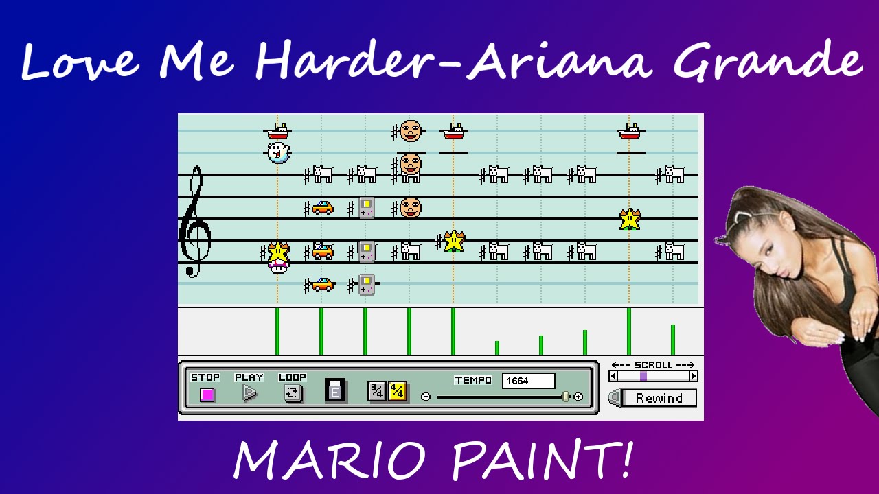 Love Me Harder by Ariana Grande in Mario Paint!