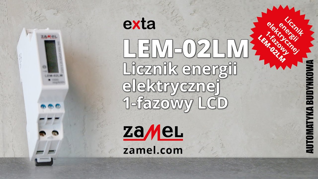 LEM-02LM Licznik energii 1-fazowy z MID Zamel exta