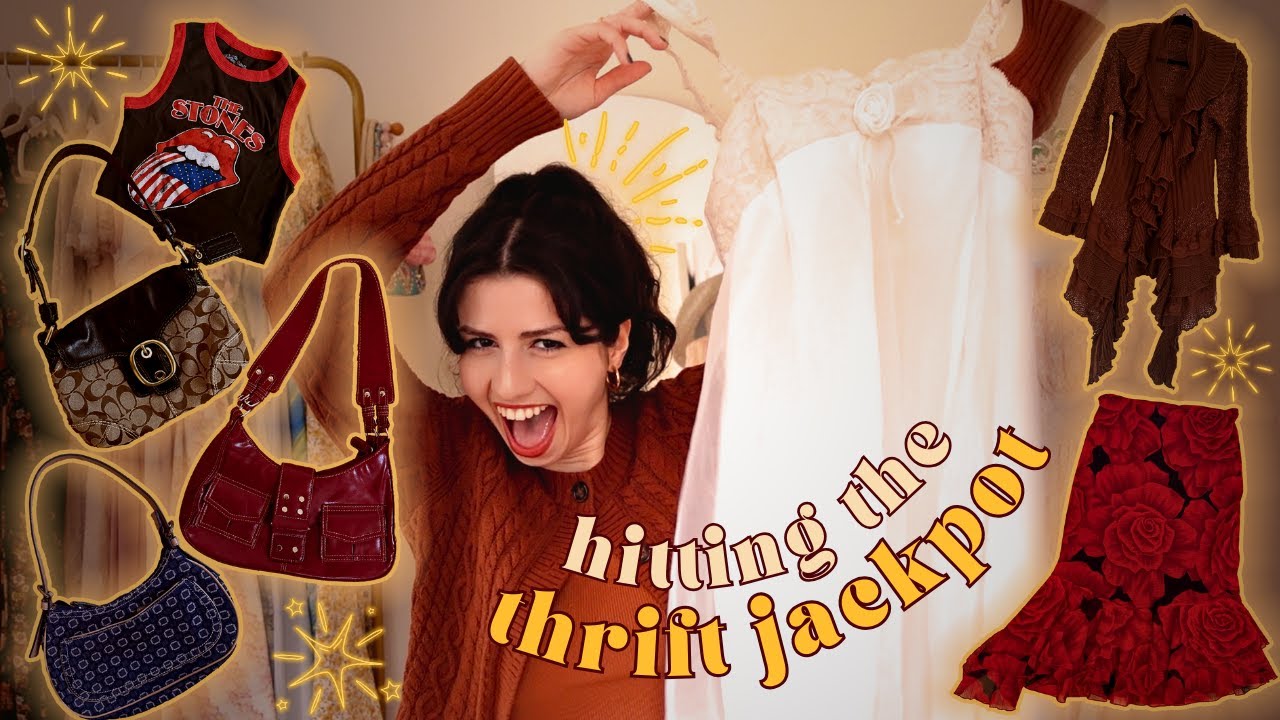 I still can't believe I found these thrifting *collective try-on thrift haul*