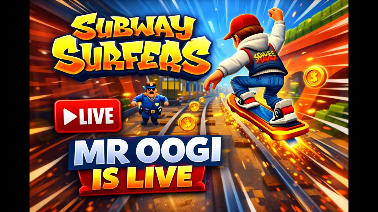 🚨Mr OOGI IS LIVE           🔴Subway surfers 🔥 #subwaysurfers #subway #SubwaySurfersLive #shortsfeed