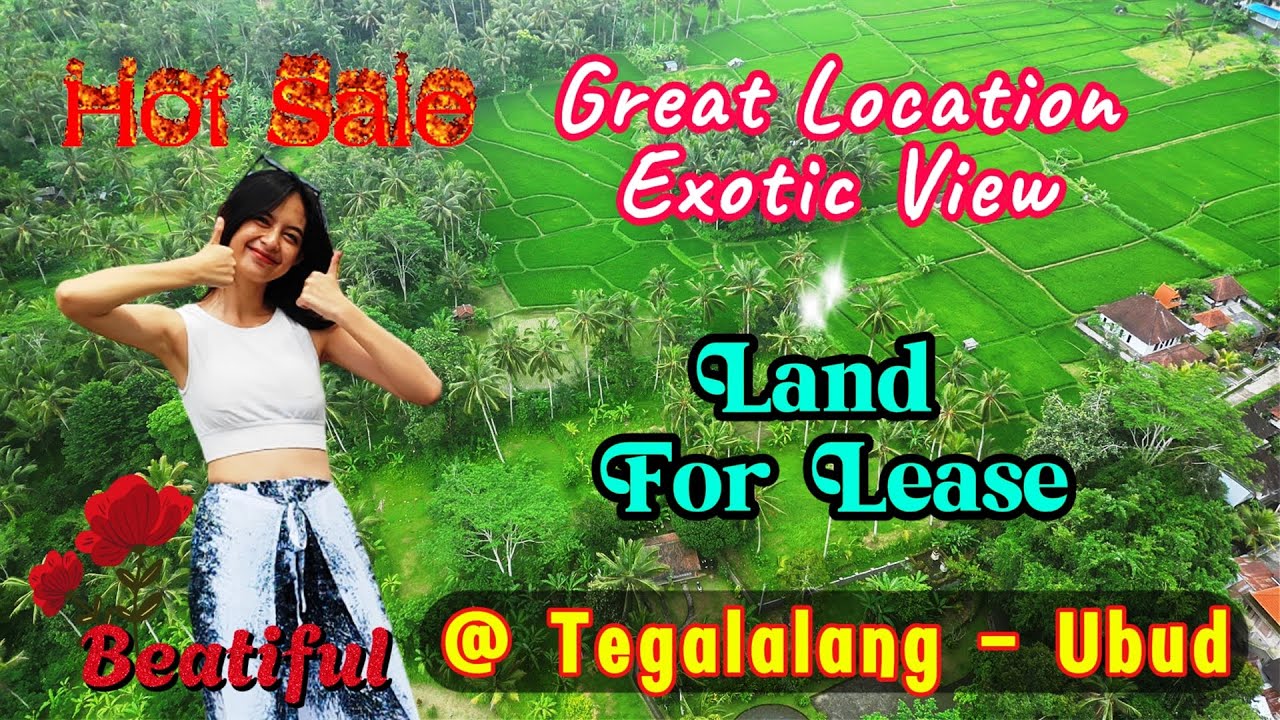 Exotic View 🏕️ Land for Lease in Tegalalang Ubud Bali 🌷 Great for Villa or Resort Hotel TSUB899