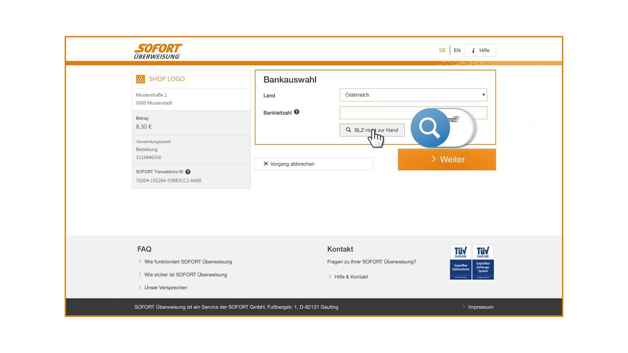 Mit SOFORT Überweisung geht das online Bezahlen einfach wie nie!