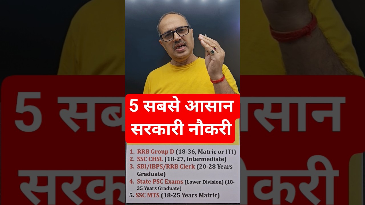 5 Easiest Government Exams To Crack👌😎✅👍