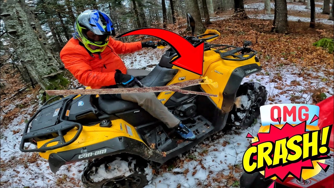 PRIMA IEȘIRE NEBUNĂ PE ZĂPADĂ ❄️ *i-a intrat un lemn prin carena ATV-ului…* 😱🚑