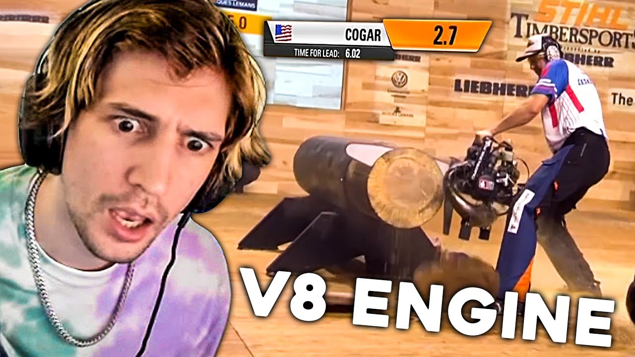 xQc Reacts to INSANE Satisfying Wood Cutting Videos