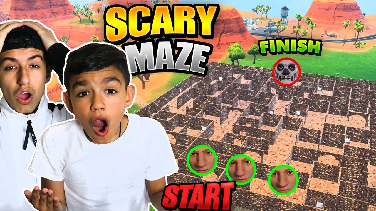 Scary Maze Hide N Seek In Fortnite With 10 Year Old Little Brother! Hilarious!